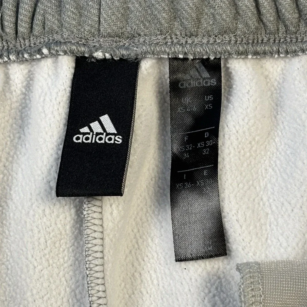 Adidas Aeroready Drawstring Athletic Pants Joggers Small Light Gray White Logo